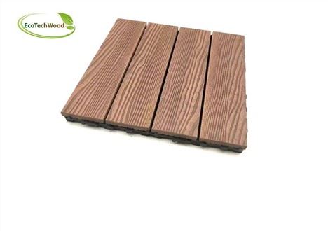 Interlock Outdoor DIY Deep reliëf composiet terrastegel